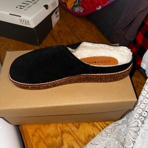 Lucky Brand suede mules